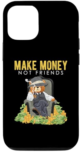 Lustiger Business Spruch Make Money, not Friends Quote Meme Hülle für iPhone 15 Pro
