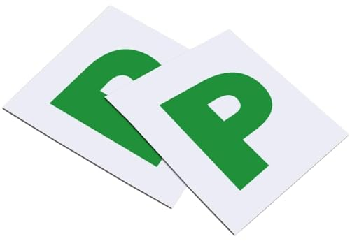 Magnetic L or P Plates (Pack of 2) - Waterproof, 0.7mm Thick