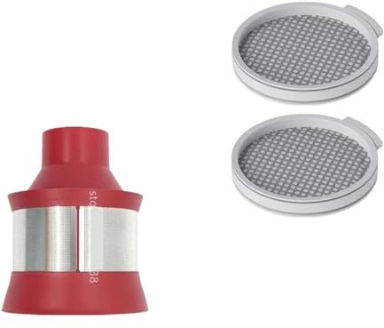Kompatibel for Roborock H6 Teilpaket Handstaubsauger Zubehör Staubbecher HEPA-Filter Frontfilter Zyklonbaugruppe Rot(Set b)