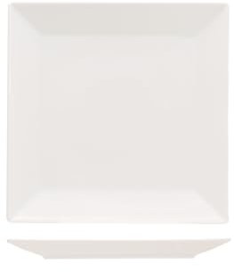 METRO Professional Plato Modern, porcelana, 19 x 19 cm, cuadrado, blanco, 6 unidades