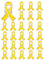 JUNEBRUSHS 36pcs Metal Yellow Ribbon Lapel Pin Cancer Awareness Ribbon Pin Brooch for Cancer Awareness Event Favors Support Campaign Charity Donation Yellow Ribbon Awareness Gift Accessories