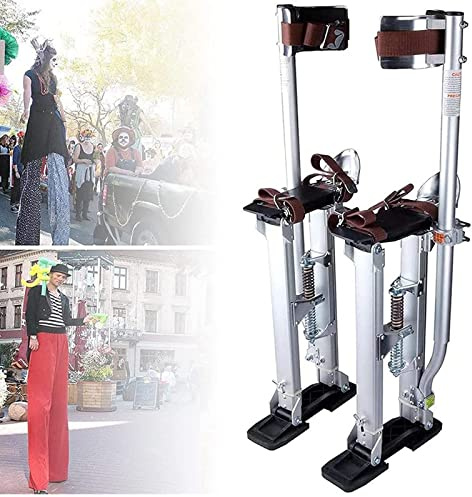 Zancos de Aluminio para Herramientas, Altura Ajustable, elevadores de Paneles de Yeso, zancos para Caminar para Adultos, zancos para Pintar o Limpiar, 18 a 30 Pulgadas