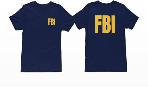 Alsino FBI T-Shirt mit Cap Mütze - Baseballcap Plus Shirt - Fasching Karneval Outfit Verkleidung, Größe wählen:S, Motiv wählen:FBI - blau