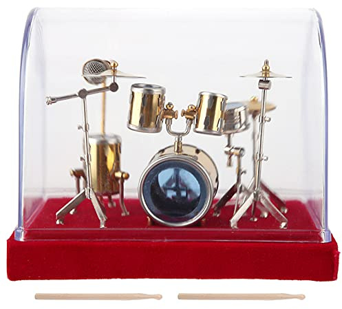 Nutriess Miniatur Drum Set Modell 14cm Musikinstrument Display Mini -Ornamente Craft Home Decor (14cm)