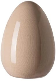 Fink großes Deko-Osterei 13 cm aus Krakelee-Keramik beige stehendes Dekoei