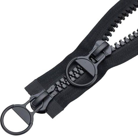 Reißverschluss Kunststoff 2 Wege 75cm #10 Groß Teilbar Schwarz Reißverschluss für Mantel Daunenjacke Jacken TXZWJZ