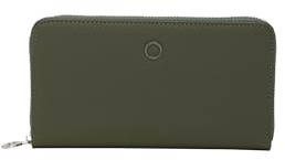 O bag - Brieftasche O wally daily aus gummierter stoff, militärgrün (10.5 X 19.5 X 2 cm)