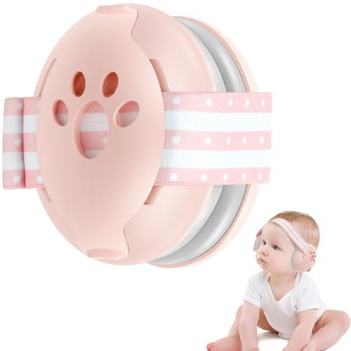 TNTGMG Casque pour bébé 2 en 1 - Protection contre le bruit - Casque antibruit avec bande extensible - 9 x 6,5 x 4,5 cm - Protection auditive confortable pour bébés et tout-petits jusqu'à 36 mois