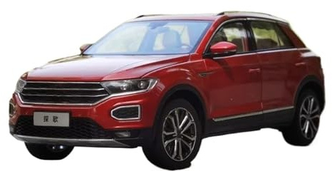 Modellauto Im Maßstab Maßstab 1:18 Für T-ROC SUV 2018 Legierung Geländewagen Modell Hobby Sammlung Spielzeug Auto Rot Gelb Souvenir Für Die Sammlung(Red)