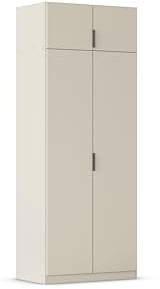 Rauch Möbel LAGOA, Kleiderschrank, Farbe Beige, Breite 91 cm | Schrank, Mehrzweckschrank, 4-türig, Zubehör Basic, für Schlafzimmer, Kinderzimmer, Babyzimmer, Homeoffice, Garderobe, Flur