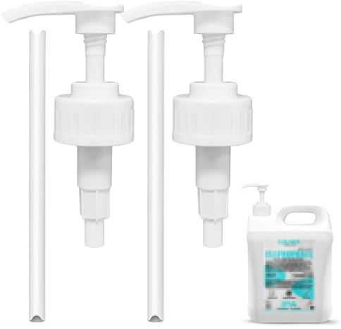Lot de 2 pompes doseuses pour nettoyant isopropanol de 5 litres - Distributeur d'alcool isopropylique - Un hub correspond à 4 ml de nettoyant - Pompe doseuse d'alcool de nettoyage IPA - Pour réservoir