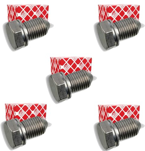 5x Febi Bilstein Ölablassschraube mit Dichtring 17,5mm Außensechskant Ölwan | 5x Febi Bilstein Ölablassschraube mit Dichtring 17,5mm Außensechskant Ölwanne Öl
