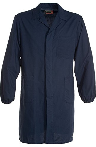 Camice 190 Da Lavoro Collo Aperto Chiusura a Bottoni Elastico ai polsi Tasche, Colore: Navy, Taglia: