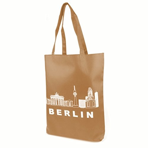 Starlet24 Berlin Jutebeutel Hipster Tasche Shopper Stofftasche Einkaufstasche Freizeittasche Beutel Souvenir Andenken Einkaufsbeutel #100927 Braun