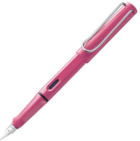 Lamy Safari (013) Stylo-plume italique Rose Taille au choix (1,1 mm)