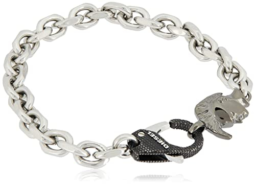 Diesel Herrenarmband in 2 Farben aus Edelstahl mit Karabinerverschluss