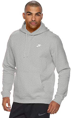 Nike M NSW Hoodie PO FLC Club Felpa con cappuccio, da uomo, grigio, L