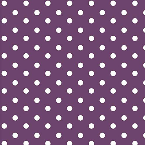 babrause® Baumwollstoff Punkte Lila Webware Meterware Popeline OEKOTEX 150cm breit - Ab 0,5 Meter