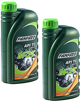 FANFARO M-2T API TC Lot de 2 bouteilles d'huile moteur 1 l