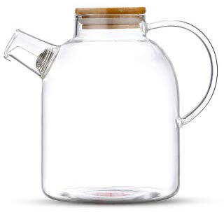 Tea & Tea® Tetera de Cristal 1,5 Litros Con Colador en el Cañón - Set de Regalo, Set de Té