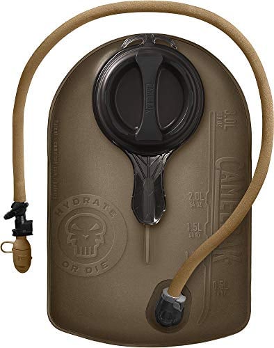 CamelBak Mil Spec Crux 2,835.0 g/3L Short Reservoir - Taktische Trinkblase - Schnellere Wasserdurchflussmenge - Auslaufsichere Wasserblase - Ergonomische Form - Big Bite Valve - BPA-Frei, Braun