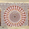 Bless International Indischer Hippie Bohemian Psychedelic Peacock Mandala Wandbehang Bettwäsche Tapisserie (Orange Brown, Twin (137x182Inches) (140x185cms))