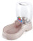 Flexzion Pet Water Dispenser Station, Beige (3/8 Gallon) Auto Replenish Gravity Waterer Drinking Fountain Bottle Bowl Dish Portable Stand for Small Dog Cat Animal