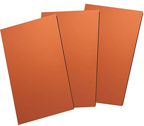 Magnetfolie DIN A4 - Magnetband - Bedruckbar und Beschreibbar - KFZ Magnetfolie - Magnet Folie zum Beschriften zum Schneiden Stanzen und Basteln -[1 Stück] (Orange)