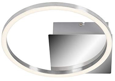 BRILONER Leuchten - LED Deckenleuchte, Deckenlampe dimmbar, inkl. Memoryfunktion, 7,5 Watt, 750 Lumen, 3.000 Kelvin, Chrom-Alu, 260x260x60mm (LxBxH)