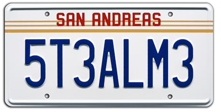 Grand Theft Auto | STEAL ME | Metal Stamped License Plate