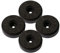4 piedini di isolamento per giradischi in alluminio per altoparlanti e coni per piedi per amplificatore audio (colore nero, dimensioni: 40 x 10 mm)