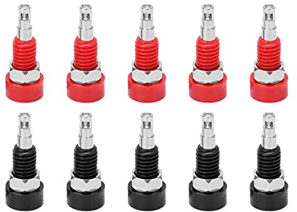 10 Pièces Noir et Rouge Banane Jack Prise Femelle Adaptateur Panneau Montage Poste de Liaison 2mm Banane Femelle Connecteur Panneau