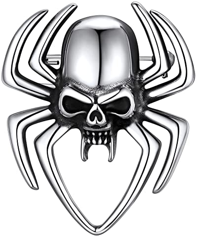 FaithHeart Punk Gotik Spinne Brosche für Herren Männer Hip pop Spinne Brosche Pin für Freunden Ehemann Model