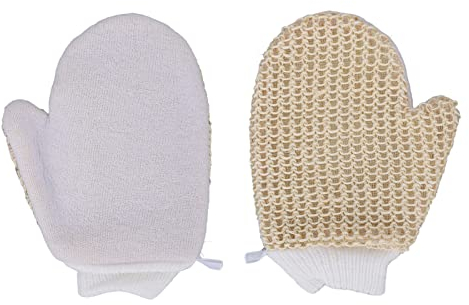 Peeling-Badehandschuh, Doppelseitiger Dusch-Peeling-Handschuh, Körperpeeling, Weicher, Abgestorbener Hautentfernungs-Reinigungs-Dusche-Körper-Schrubber-Handschuh