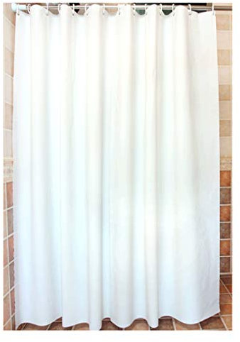 Gualiy Badezimmer Vorhang Fenster, Einfarbig Weiß Duschvorhang Lustig Anti Schimmel Duschvorhang 240x200CM Duschvorhang Weiß