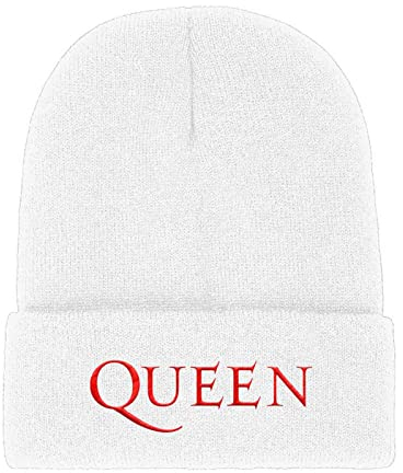 Queen Mütze Beanie Classic band Logo Nue offiziell Weiß Unisex One Size
