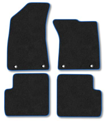 MG ZS (2017-2022) [Manual, Petrol] Carpet Car Mats | Blue Edge Trim Tailored Fit Floor Mats Full Coverage Protection Accessories Easy Clean Anti Slip Made in the UK