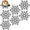 Becheruntersetzer Tassenuntersetzer Tassenunterlagen Unterlage Untersetzer Filz Schneeflocke grau 6er-Set 13,5 cm