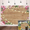 Einfacher hölzerner Blumenhintergrund Retro Holzboden rosa Blumenlampe Fotografie Hintergrund Brautgeschenkparty Baby Birthday Party Verlobungskuchentisch Fotografie Studio Requisiten 7x5FT