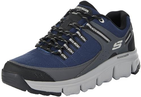 Skechers Herren Summits At Upper Draft Turnschuhe, Navy Synthetic/Mesh/Gray Trim, 48.5 EU