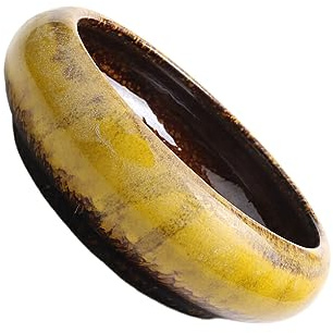 osiuujkw Maceta suculenta única, Transpirable y Luminosa para Plantas, Maceta suculenta, Maceta de cerámica, Maceta para Flores, Amarillo