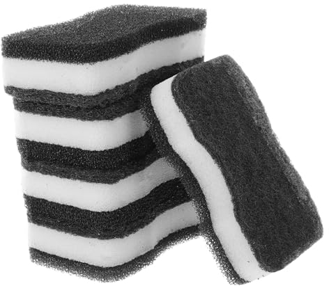 ABOOFAN Multifunktions Reinigungsschwamm aus Schwamm 5 Stück Schwarz Starker Reinigungskraft ohne Oberflächenschäden Geeignet für Spüle und Badewanne zum Putzen in Küche und Einzug
