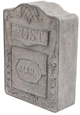 OUBUBY Wandbriefkasten, Vintage Briefkasten Heimdekoration Briefkasten aus Metall Briefkasten Im Alten Stil Rustikaler Briefkasten aus Metall Großer Briefkasten Geeignet für Haus Restaurant Büro