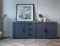 Forte BOHOL Kommode mit 3 Schubladen und 3 Türen, Holzwerkstoff, Riviera Eiche/Navy Eiche, B x H x T: 220,8 x 87 x 42 cm