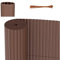 Gimisgu PVC Sichtschutzmatte 160x400cm Sichtschutzzaun Verdreifachen Verstärkung Standard Sichtschutz mit Kabelbindern Balkonsichtschutz Windschutz Wetterfest für Garten Balkon, Braun