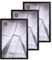 lincoolart bilderrahmen A3 schwarz Holz Fotorahmen, MDF DIN A3 Rahmen mit leinebruchsicheres Acrylglas, für Poster und Bilder,3er Set