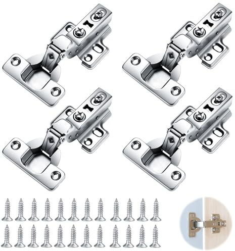 Lot de 4 Amortissement silencieux des charnières, Amortissement des charnières d'armoire,charniere porte placard amortisseur, capacité de charge jusqu'à 12 kg, adaptées aux armoires, armoires, etc.