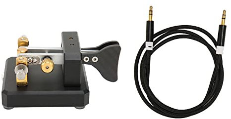Morse Code Key Short Wave Continuous Morse Code Transmitter Morse Code Keyboard Scull Auto Cw Morse Two Bladed Paddle Shortwave Radios (Black)