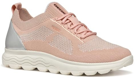 Geox Femme D SPHERICA E Basket, Nude/Silver, 36 EU