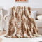 Kuscheldecke Kaninchen Plüsch Decke Super Soft Wohndecke Dick 1000 G/M² Flanell Decke Warme Überwurfdecke Sofadecke Vielseitig Blanket Für Bett Sofa Schlafzimmer Büro Tie Dye Kaffee 180 x 230cm